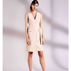 Theory Livwilth Admiral Surplice-Neck Crepe Dress
